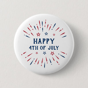 Independence Day 4th Of July Patriotic American 2 Inch Round Button