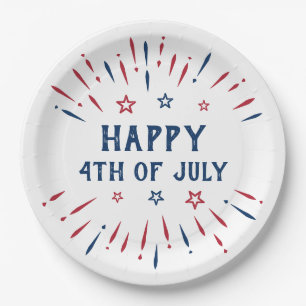 Independence Day 4th Of July Patriotic American Paper Plate