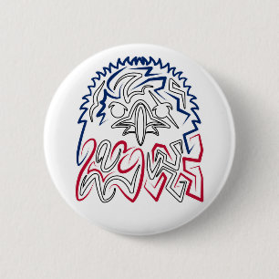 Independence Day American Eagle 2 Inch Round Button
