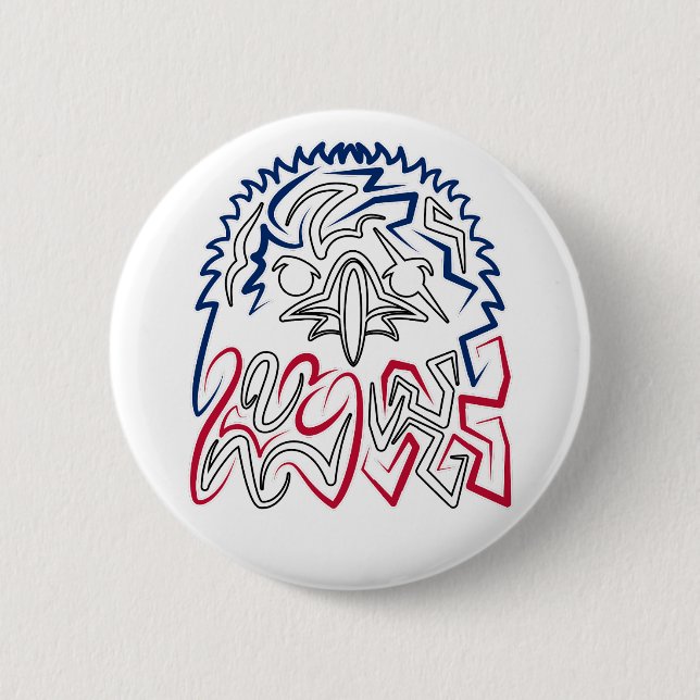 Independence Day American Eagle 2 Inch Round Button (Front)