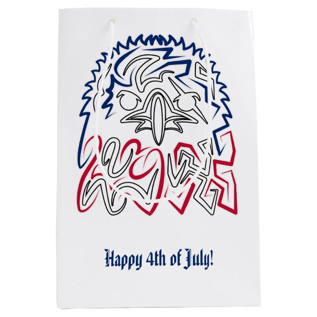 Independence Day American Eagle Medium Gift Bag (Front)