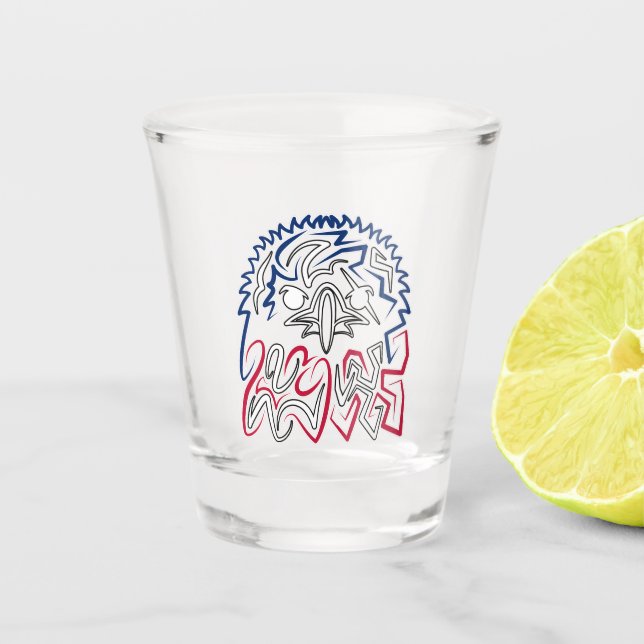 Independence Day American Eagle Shot Glass (Front)