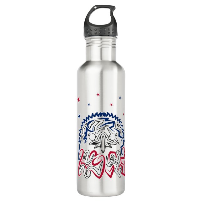 Independence Day American Eagle Stars 710 Ml Water Bottle (Front)