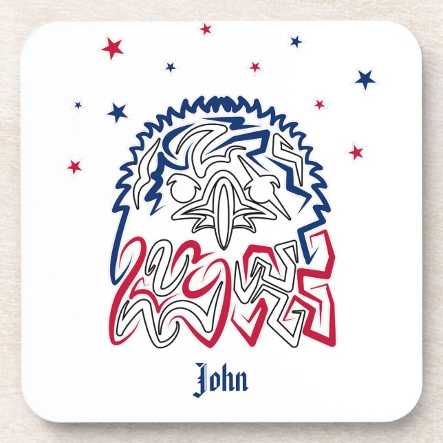 Independence Day American Eagle Stars Coaster (Front)