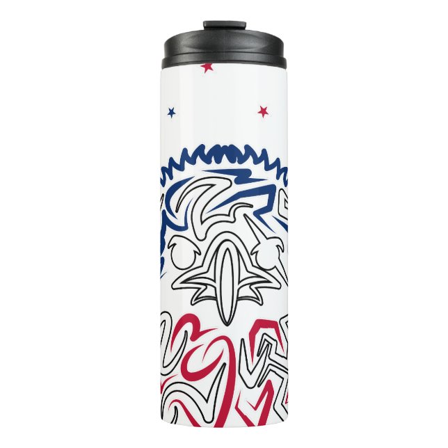 Independence Day American Eagle Stars Thermal Tumbler (Front)