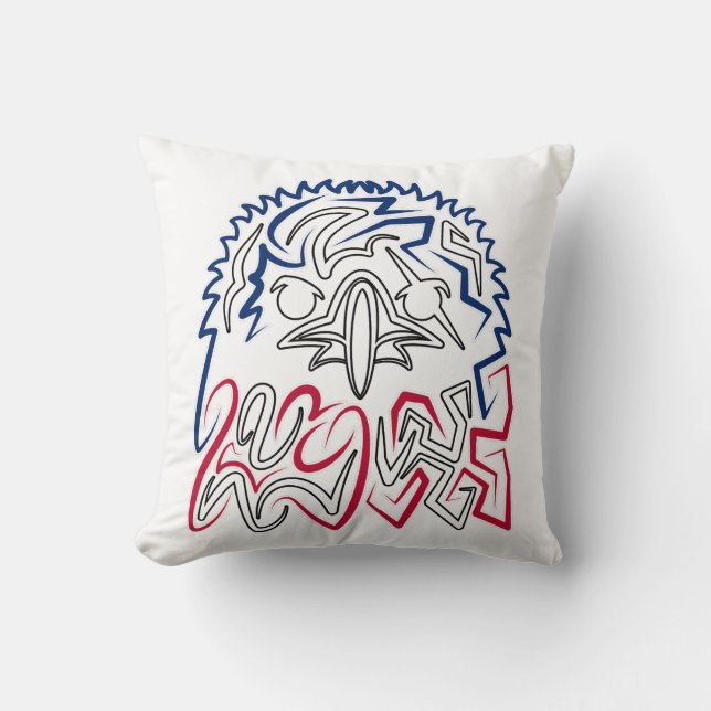 Independence Day American Eagle Throw Pillow (Front)
