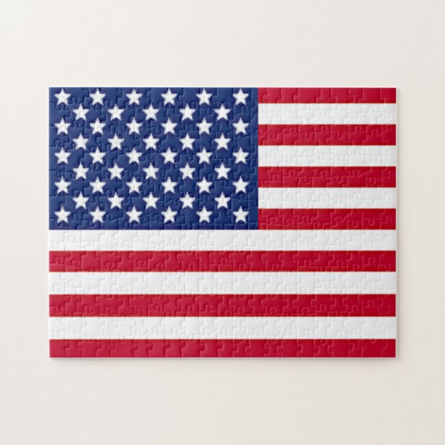 Independence Day American Flag Jigsaw Puzzle (Horizontal)