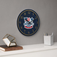 Independence Day American Flag Wall Clock