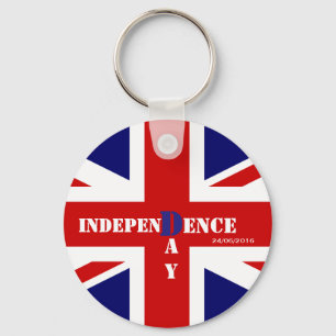 Independence Day Brexit Custom Date 26/06/2016 Keychain