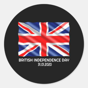 Independence Day Brexit Valentines Day Gift  Classic Round Sticker