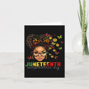 Independence Day Bun Black Women 2023  Card