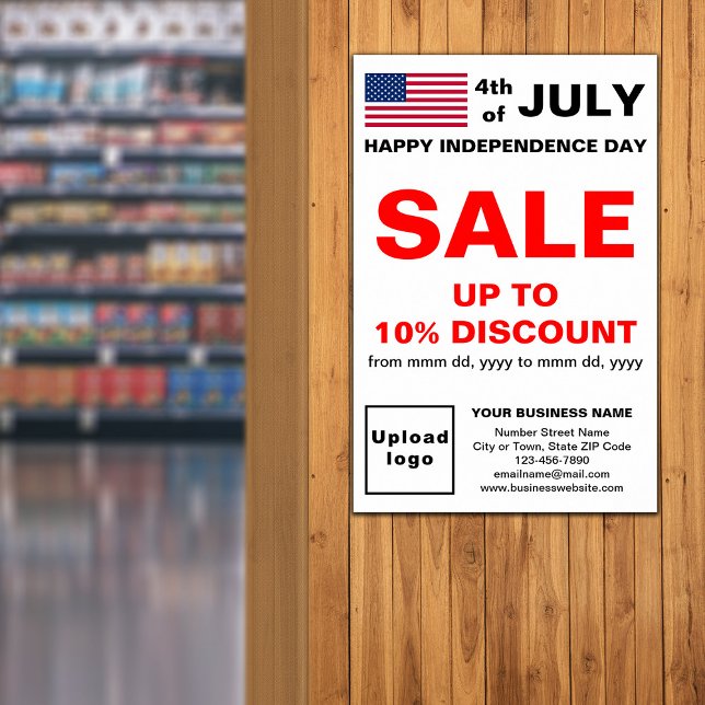 Independence Day Business Sale White Poster (Creator Uploaded)