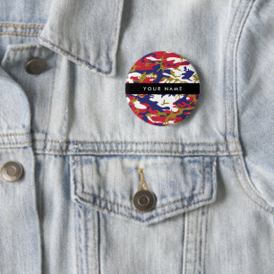 Independence day Camouflage Your name Personalize 2 Inch Round Button