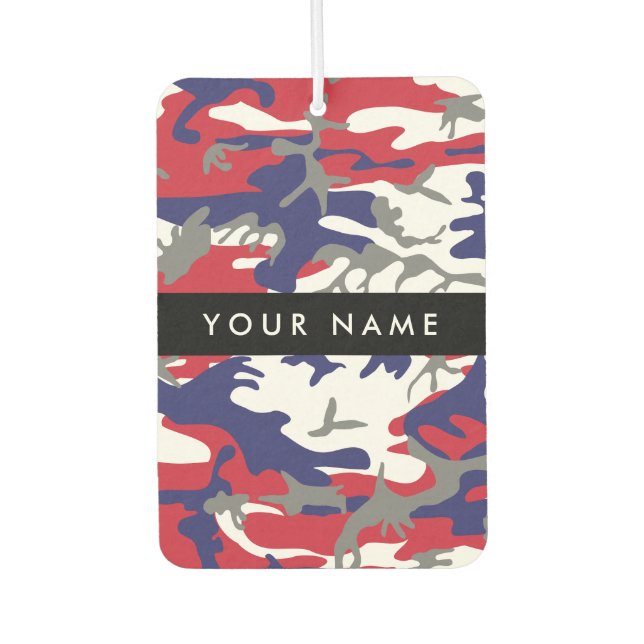 Independence day Camouflage Your name Personalize Air Freshener (Front)