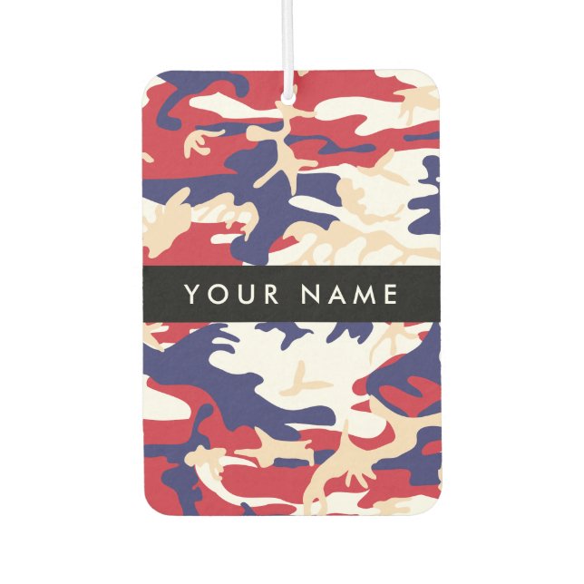 Independence day Camouflage Your name Personalize Air Freshener (Front)