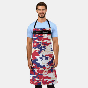 Independence day Camouflage Your name Personalize Apron