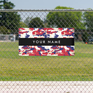 Independence day Camouflage Your name Personalize Banner