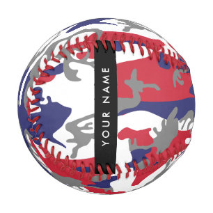Independence day Camouflage Your name Personalize Baseball