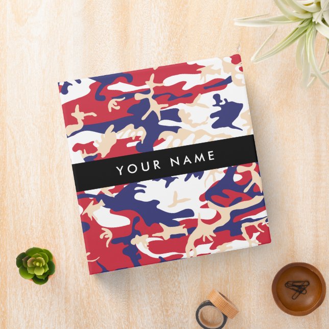 Independence day Camouflage Your name Personalize Binder (In Situ)