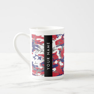 Independence day Camouflage Your name Personalize Bone China Mug