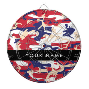 Independence day Camouflage Your name Personalize Dartboard