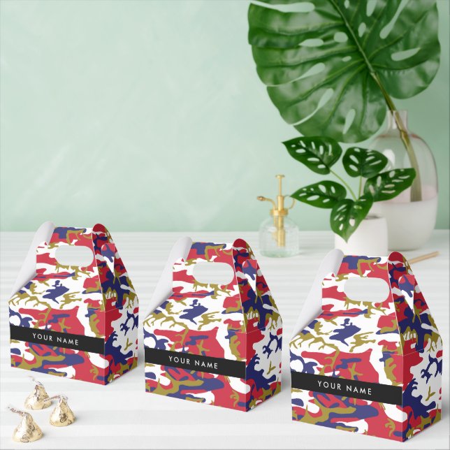 Independence day Camouflage Your name Personalize Favor Box (Multiple)