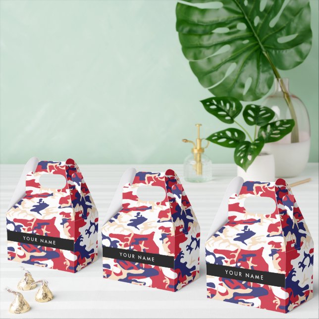 Independence day Camouflage Your name Personalize Favor Box (Multiple)