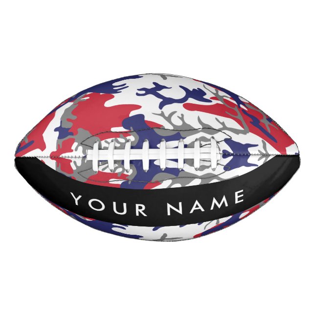 Independence day Camouflage Your name Personalize Football (Front)