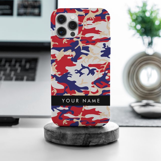 Independence day Camouflage Your name Personalize iPhone Case (Creator Uploaded)