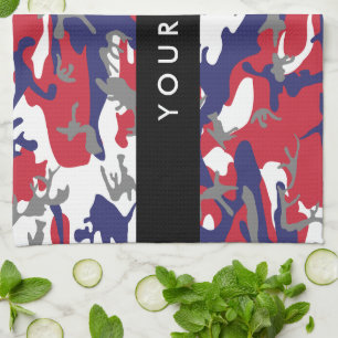 Independence day Camouflage Your name Personalize Kitchen Towel