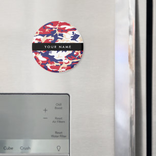 Independence day Camouflage Your name Personalize Magnet