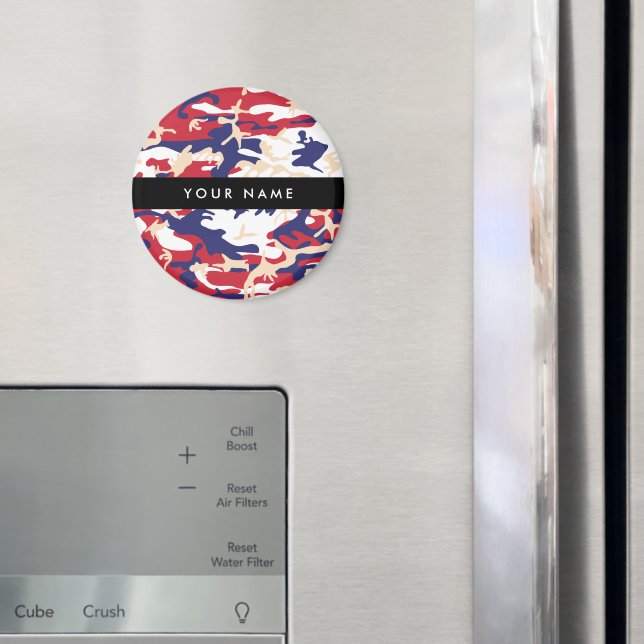 Independence day Camouflage Your name Personalize Magnet (In Situ (Fridge))