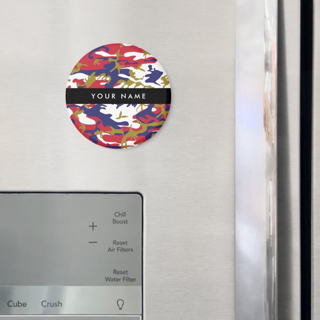 Independence day Camouflage Your name Personalize Magnet (In Situ (Fridge))