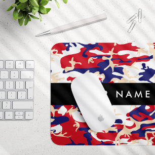 Independence day Camouflage Your name Personalize Mouse Pad