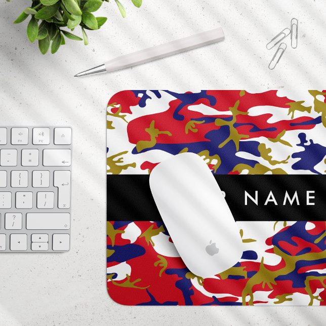 Independence day Camouflage Your name Personalize Mouse Pad (Creator Uploaded)