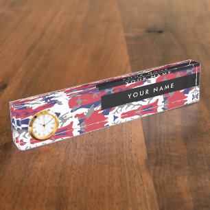 Independence day Camouflage Your name Personalize Nameplate