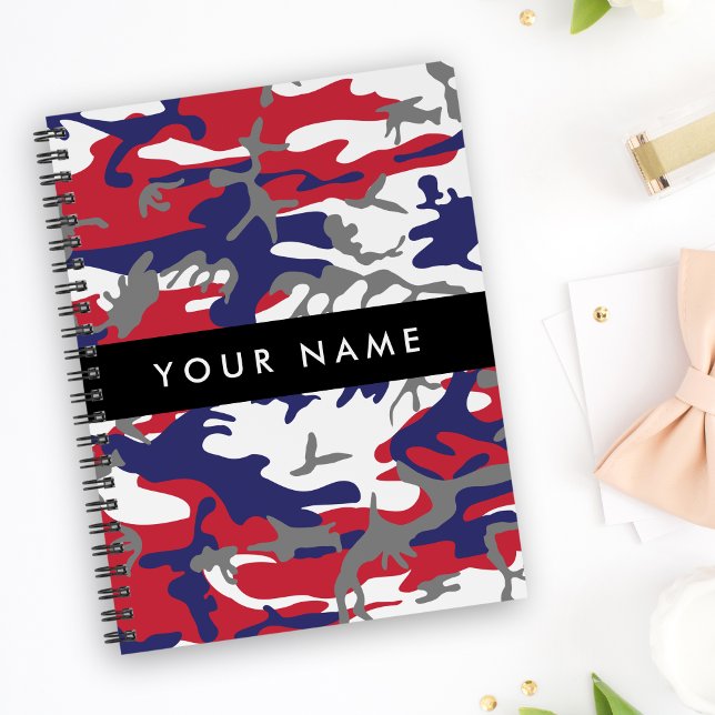 Independence day Camouflage Your name Personalize Notebook (Creator Uploaded)