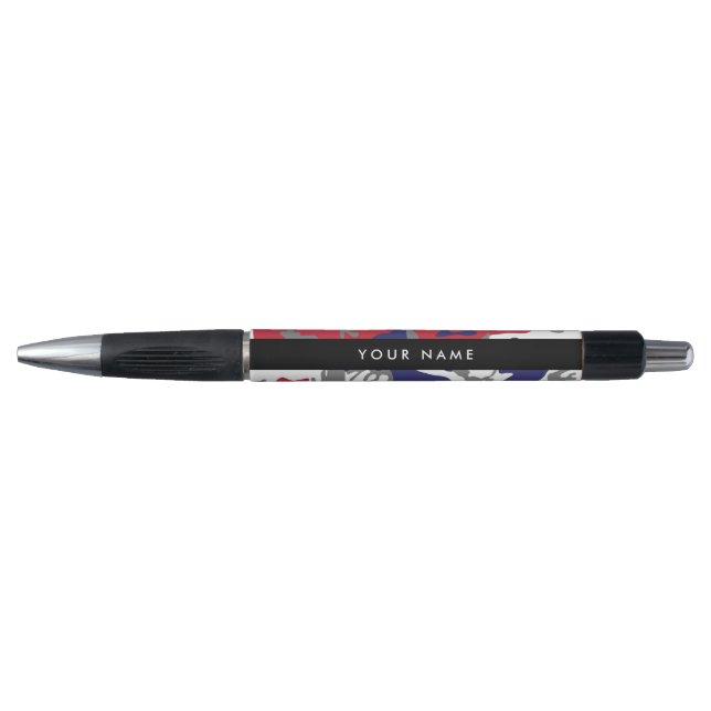 Independence day Camouflage Your name Personalize Pen (Front)