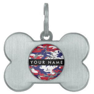Independence day Camouflage Your name Personalize Pet ID Tag