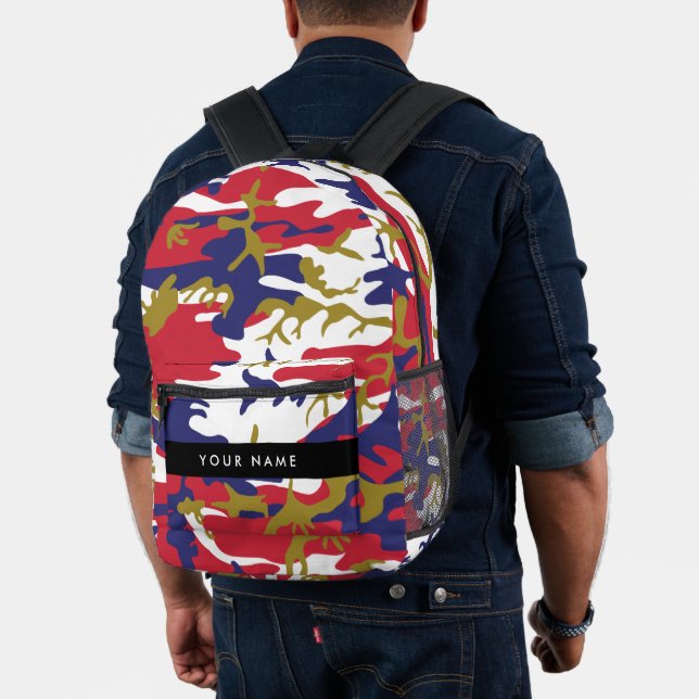 Independence day Camouflage Your name Personalize Printed Backpack (Insitu (Model))