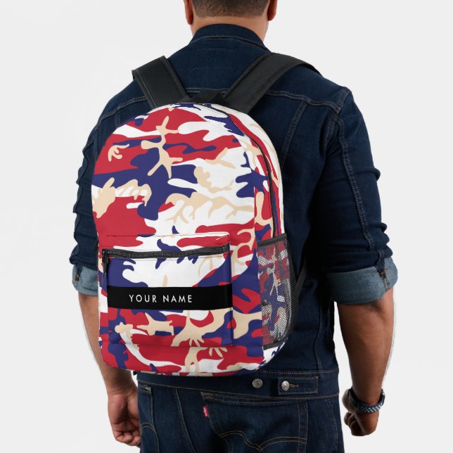 Independence day Camouflage Your name Personalize Printed Backpack (Insitu (Model))