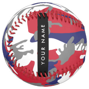 Independence day Camouflage Your name Personalize Softball