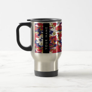 Independence day Camouflage Your name Personalize Travel Mug