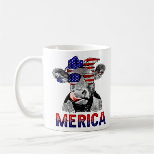 Independence Day Cow Merica 4th of July Cows Lover Coffee Mug