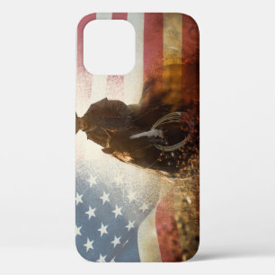 Independence Day cowboy image. iPhone 12 Case