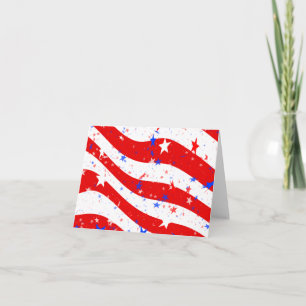 Independence Day Curved Stars and Stripes Card