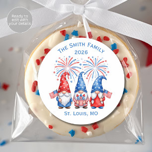 Independence Day Customizable Gnome Stickers