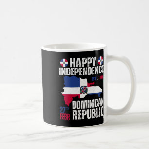 Independence Day Dominican Republic Flag And Map Coffee Mug