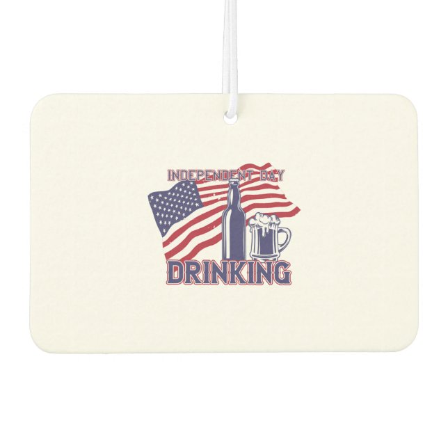 independence day drinking beer air freshener (Front)