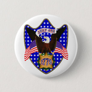 Independence Day Eagle 2 Inch Round Button